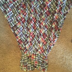 Strapless j crew plaid dress